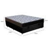 Base Box Baú Casal Sintético Preta + Colchão de Espuma Iso D33 Casal Ortobom - 3