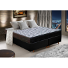 Cama Box Casal Colchão de Espuma Iso D33 Ortobom + Box Bipartido Sintético Preto Sofá Mix  - 1
