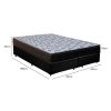 Cama Box Casal Colchão de Espuma Iso D33 Ortobom + Box Bipartido Sintético Preto Sofá Mix  - 3