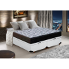 Cama Box Baú Casal Colchão de Espuma Iso D33 Ortobom + Box Bipartido Sintético Branco Sofá Mix  - 1