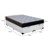 Cama Box Baú Casal Colchão de Espuma Iso D33 Ortobom + Box Bipartido Sintético Branco Sofá Mix  - 3